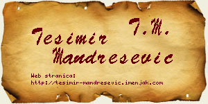 Tešimir Mandrešević vizit kartica